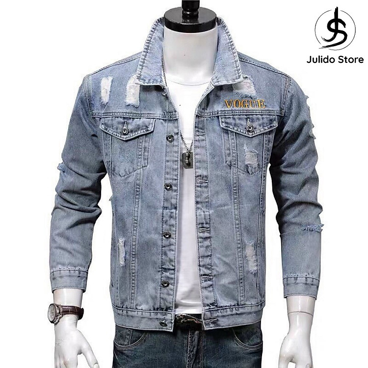 Áo khoác jean nam Julido, phong cách thời trang thu đông mẫu mới NB04