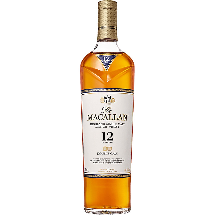 Rượu Whisky The Macallan Double Cask 12 Years Old 700ml 40% có hộp kèm theo