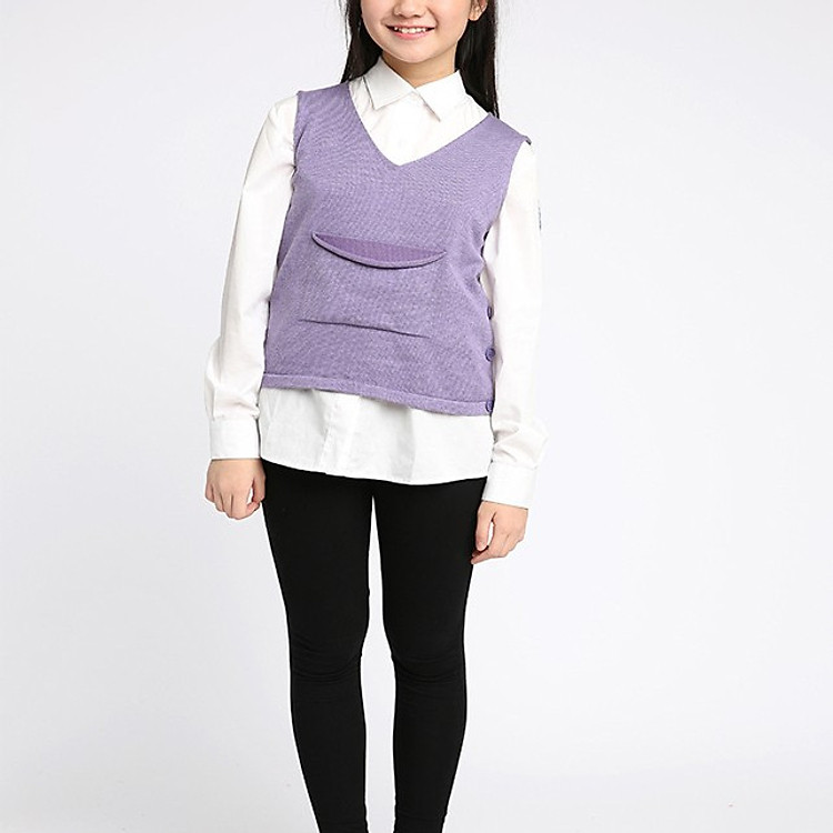 Áo len gile bé gái T715