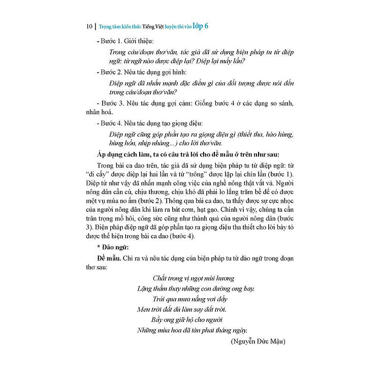 Trọng Tâm Kiến Thức Tiếng Việt - Luyện Thi Vào Lớp 6 (Tập 2) - Ảnh 7