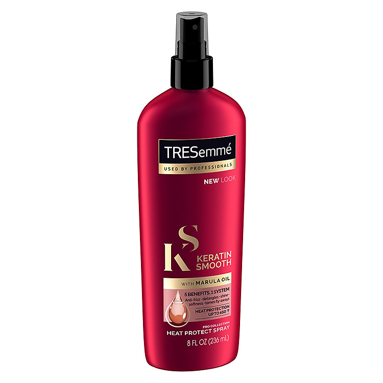 Xịt bảo vệ TRESEMME Keratin Smooth Xịt dưỡng tóc tạo kiểu Dầu dưỡng tóc Marula & Keratin Bảo vệ tóc khỏi nhiệt độ cao 236ml