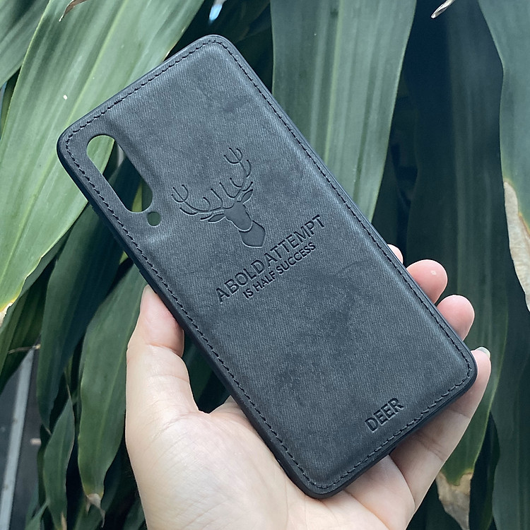 Ốp lưng cho Xiaomi Mi 9 - Mi 9SE - Redmi Note 8 - Redmi Note 8 Pro giả da Hươu DEER viền TPU dẻo đen