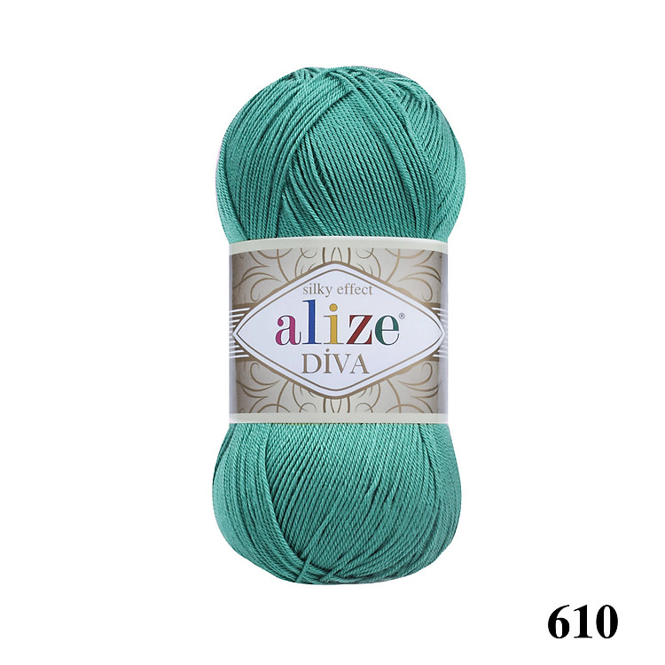 Cuộn sợi bóng Diva hãng len Alize yarns đan/móc Bikini, áo, váy, thú, túi ví, nón cực xinh