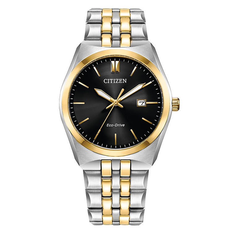 Đồng Hồ Nam Citizen Dây Kim Loại Máy Eco-Drive BM7334-58E - Mặt Đen