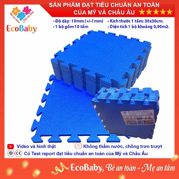 Bộ 10 tấm thảm xốp ECOBABY Chính hãng Tiết kiệm - Hình ảnh 4