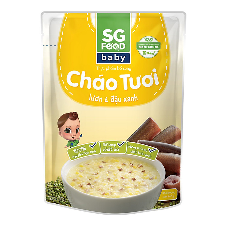 Cháo Tươi Baby Lươn Đậu Xanh SG Food (240g)