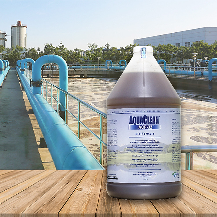 AQUACLEAN ACF-32 - Vi Sinh Xử Lý Nước Thải Công Nghiệp, Sinh Hoạt, Đô Thị - Chai 1 gallon (3.785 lít)