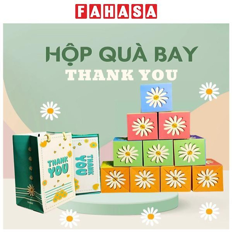 Hộp Quà Tự Bung Thank You – Hoa Cúc Nhiều Màu