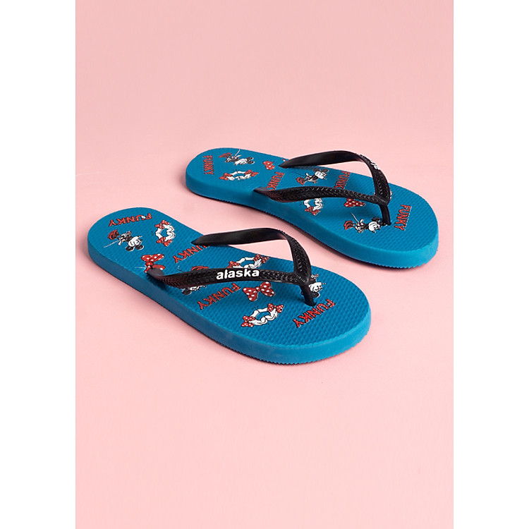 Dép đi biển xỏ ngón in hình họa tiết chuột mickey dễ thương thời trang Erosska DK014