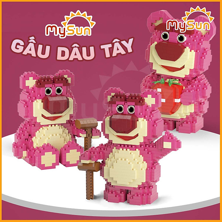Mua Gấu dâu tây lắp ráp cho bé MySun Chính hãng Giá rẻ - Hình ảnh 3