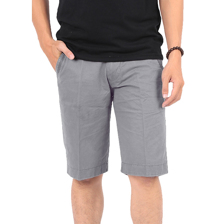 Quần Short Kaki Nam PiGo PSK01 (xám môn)