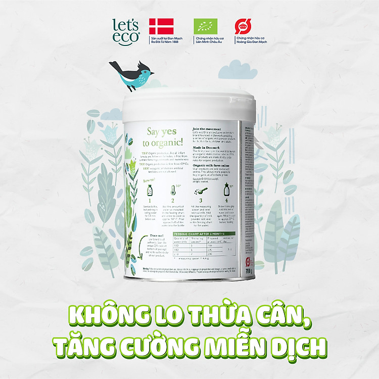 Sữa Bột Hữu Cơ Let's Eco Số 2 700g Hàng chuẩn Ưu đãi - Hình ảnh 4