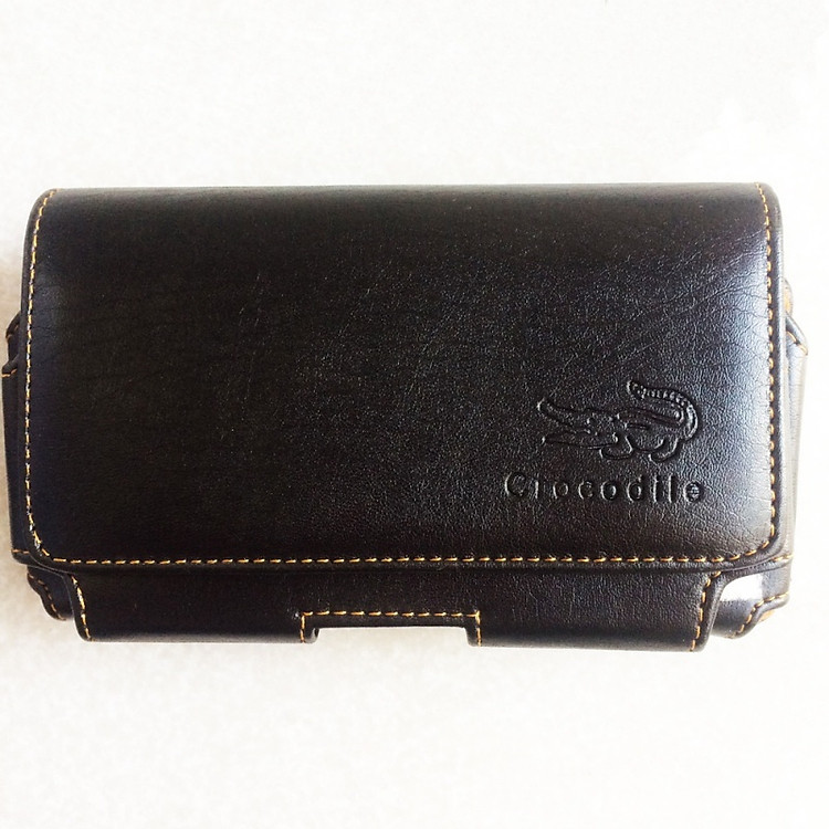 Bao da túi đeo hông thắt lưng nằm ngang 2 ngăn cho điện thoại 5 inch, 5.2 inch, 5.5 inch, 6 inch, 6.3 inch