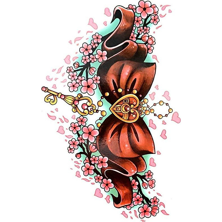 Hình Xăm Dán Nơ Dán Ngực QSA087