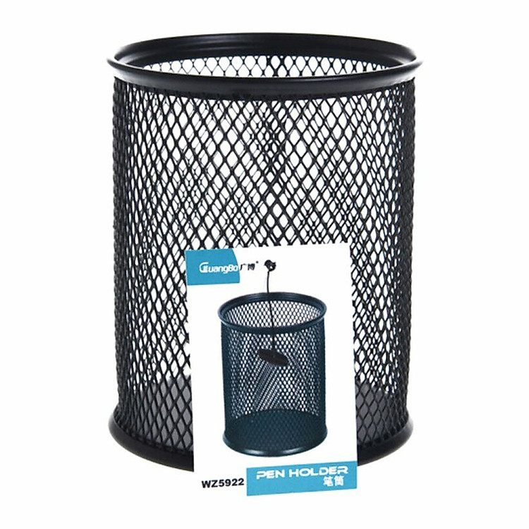 Cắm Bút Sắt Tròn Đen Guangbo