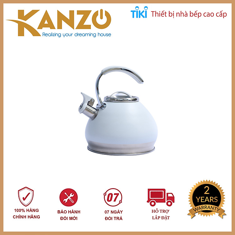 Ấm đun nước bếp từ Kanzo KZ-G88 còi báo 3.0 L - Sử dụng mọi loại bếp - Germany Technology - Hàng chính hãng