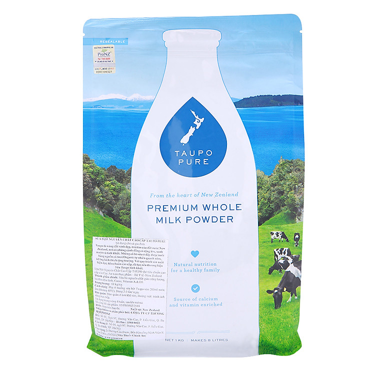 Sữa Bột Nguyên Chất Taupo Pure - Premium Whole Milk Powder (1Kg)