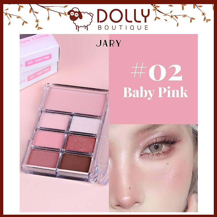BẢNG PHẤN MÁ VÀ MẮT 7 Ô JARY NEW VISION CHEEKS EYESHADOW PALETTE