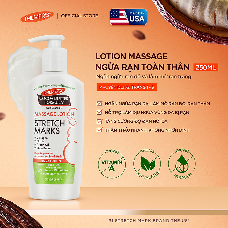 Dưỡng thể ngừa rạn da đầu thai kì Palmer’s 250ml