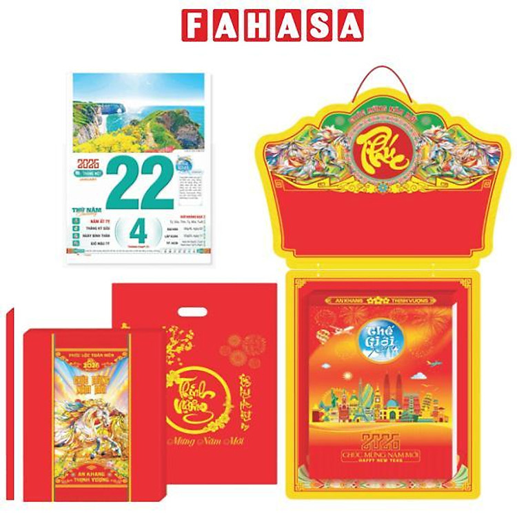 Lịch Bloc Cực Đại - Phong Cảnh Thế Giới - Bảng Treo Metalize - 25 x 35 cm - TĐ13