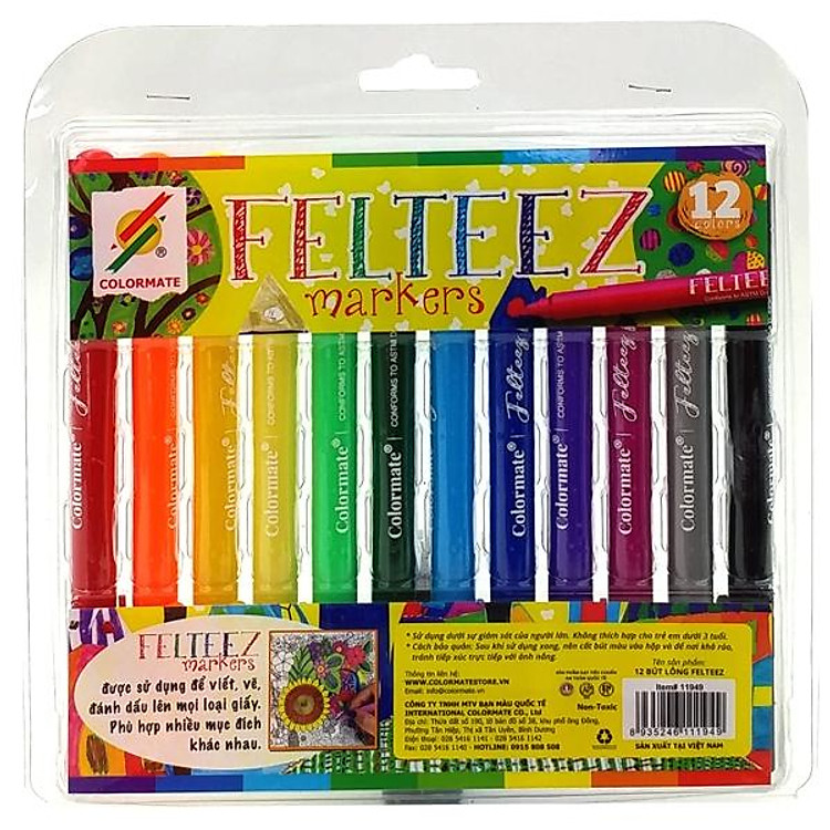 Bộ Bút Lông Felteez (12 chiếc)