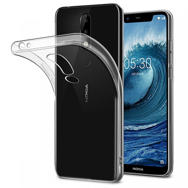 Bộ 2 ốp lưng silicone dẻo cho Nokia 5.1 Plus ( Nokia X5) trong suốt