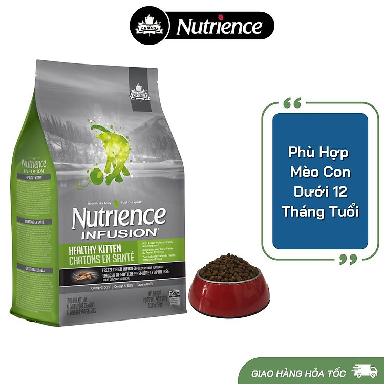 Thức Ăn Cho Mèo Con Nutrience Infusion Bao 500g Vị Thịt Gà Tây Rau Củ Trái Cây Tự Nhiên Giúp Phát Triển Trí Não Hệ Tiêu Hoá