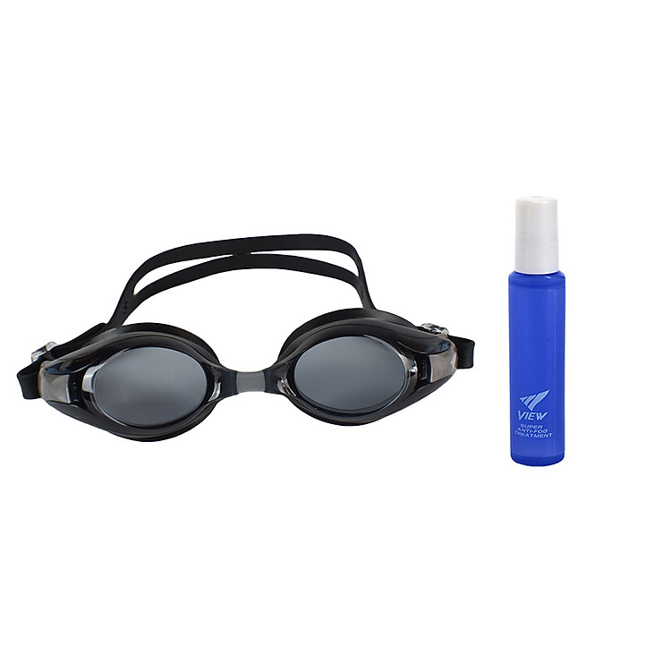 Bộ Kính Bơi VIEW V500S Chống Tia UV Chống Sương Mù Và Dung Dịch Chống Mờ Kính Super Anti-Fog VIEW TV330 (15ml) - Hàng Chính Hãng