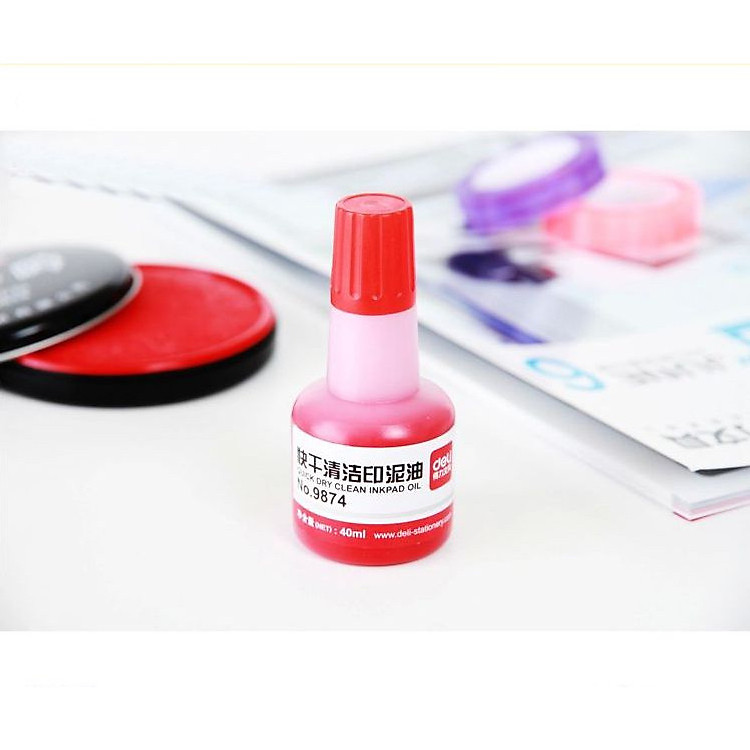 Mực Dấu Deli 40ml (Đỏ)