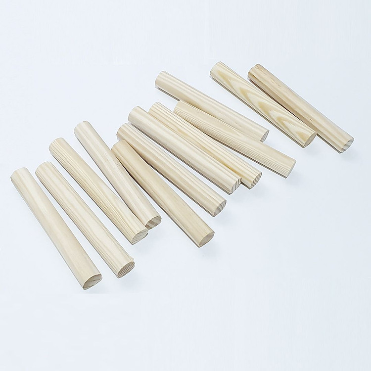 Bộ 12 Trụ Gỗ SMLIFE Pegboard 14cm - Móc Treo Cài Bảng Gỗ Đục Lỗ SMLIFE Pegboard