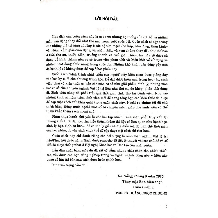 Quá trình phát triển con người (Dùng cho đào tạo cao đẳng vật lý trị liệu, phục hồi chức năng) - Ảnh 2
