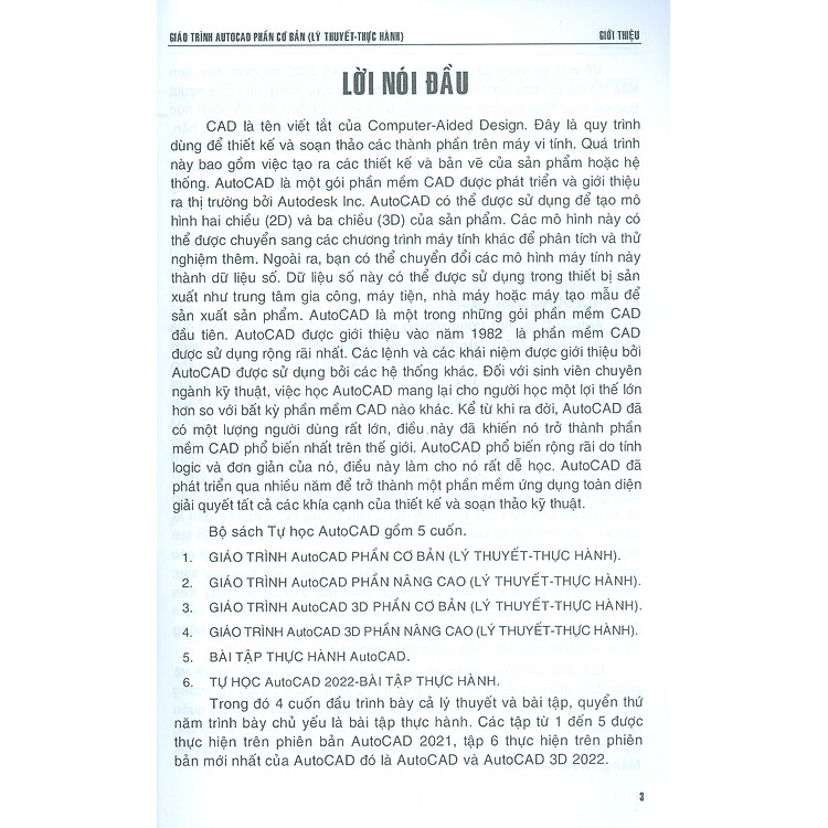 GIÁO TRÌNH AUTOCAD - PHẦN CƠ BẢN (Tái bản lần 1) - Ảnh 2