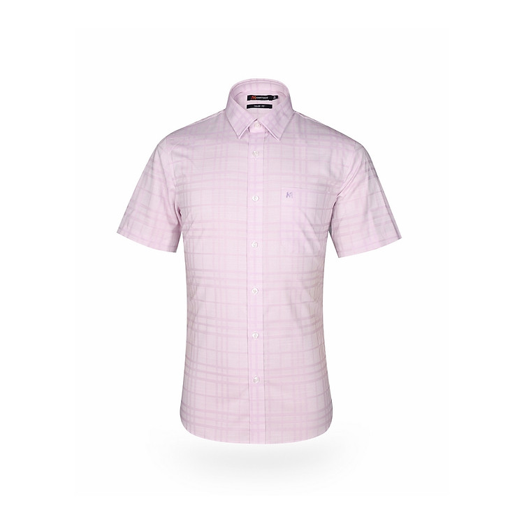 Áo Sơ Mi Nam Tay Ngắn Khatoco A1MN538T1-CNCR117-2010-N - Hồng