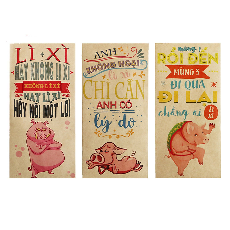 Bao Lì Xì Kraft Nhật Bản Hot trend 12 - Mẫu ngẫu nhiên