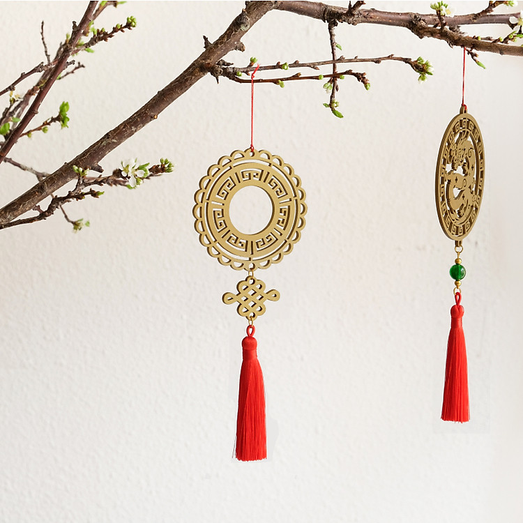 Dây treo trang trí Tết Khai Lộc Hoàng Kim (12 chiếc) - Ảnh 6