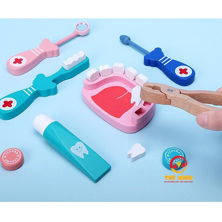Bộ Đồ Chơi Bác Sỹ Gỗ cho Bé Chính hãng Tiết kiệm - Hình ảnh 3