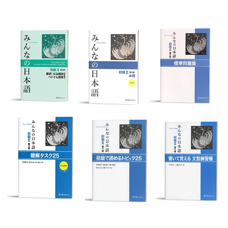 Sách - Combo 6 Cuốn Minnano Nihongo 2 - Tiếng Nhật Sơ Cấp 2 - Dành Cho Trình Độ N4 (Bản Mới )