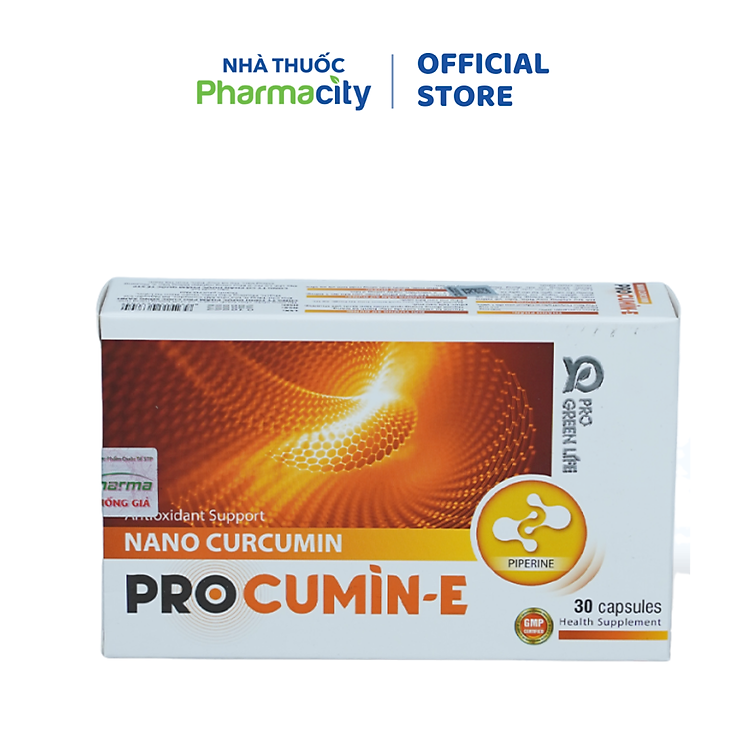 Thực phẩm Pharmacity bảo vệ sức khỏe viên nghệ Procumin-E (Hộp 3 vỉ x 10 viên)