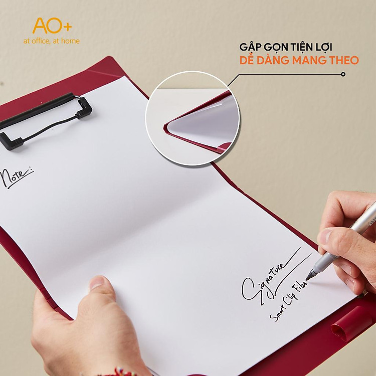 Bìa Kẹp Trình Ký Smart A4 Gập Thành A5 - Xanh Nhạt - Ảnh 5