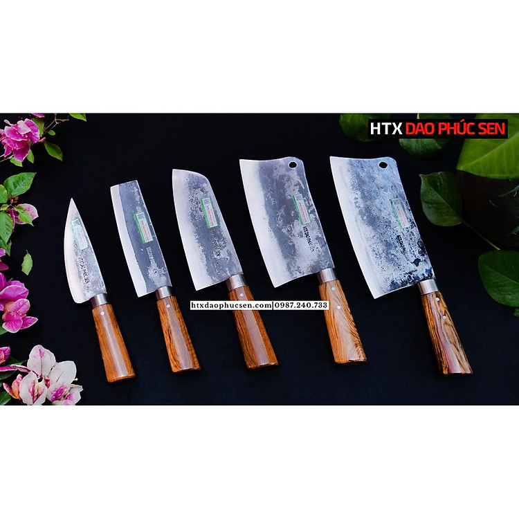 Dao Phúc sen Bộ Dao Bếp 4 món đa năng nhíp xe CBC