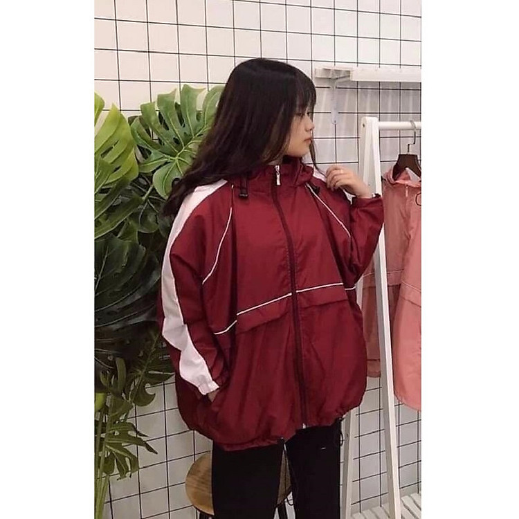 Áo khoác dù sọc tay