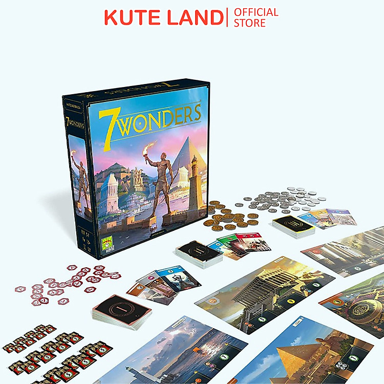 7 Wonders Board Game Bộ đồ chơi 7 Kỳ quan phiên bản mới vui nhộn dành cho gia đình