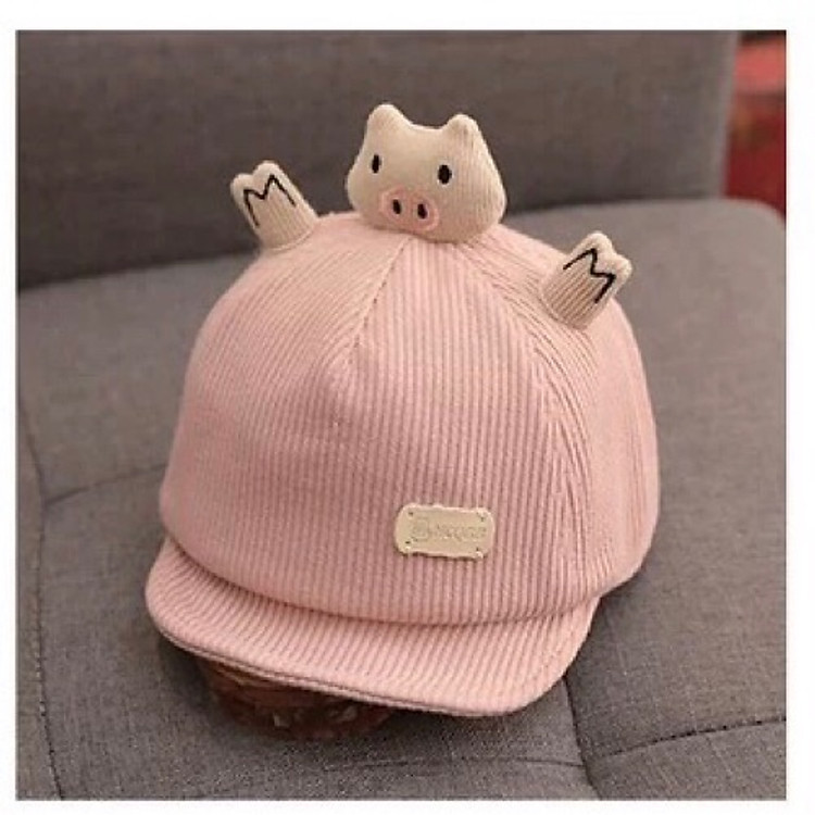 Mũ lưỡi trai hình chú lợn đáng yêu cho bé