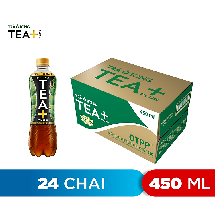 Mua Thùng 24 Chai Trà Ô Long Tea+ Plus (450ml/Chai)