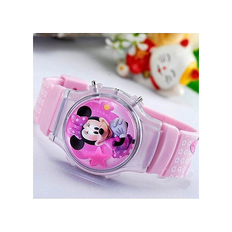 Đồng Hồ Trẻ Em Thời Trang Điện Tử DH029BE Họa Tiết Hoạt Hình Chuột Mickey, Minnie (Chọn Mẫu)