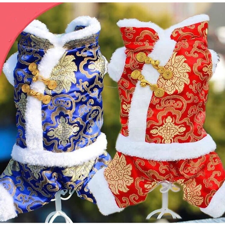 Quần Áo Tết cho Chó Mèo- Quần Áo Chó Mèo