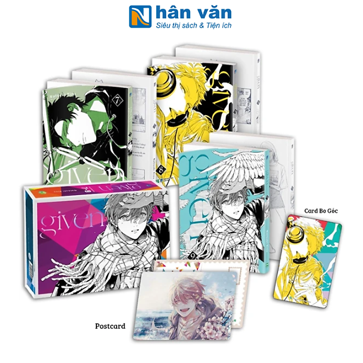 Bộ Manga - Given: Tập 7 - 9 (Bộ 3 Tập) - Bản Sưu Tầm - Tặng Kèm Boxset Nam Châm + Card Bo Góc + Postcard