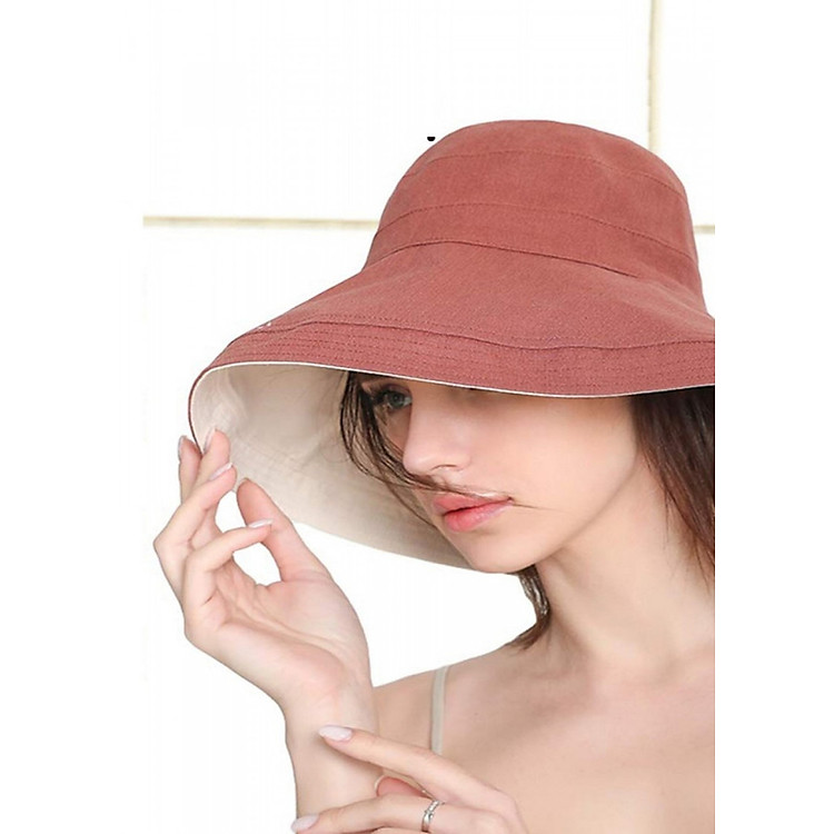 Mũ vải vành to hai mặt chống tia UV