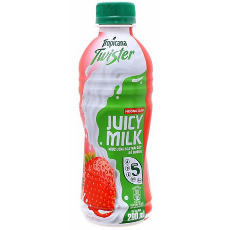Nước Trái Cây Sữa Juicy Milk Vị Dâu 290ml
