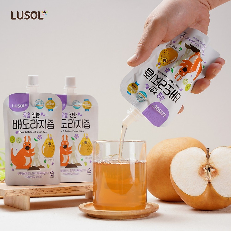 Combo 10 gói nước ép lê Lusol cho bé Uy tín Tiết kiệm - Hình ảnh 2